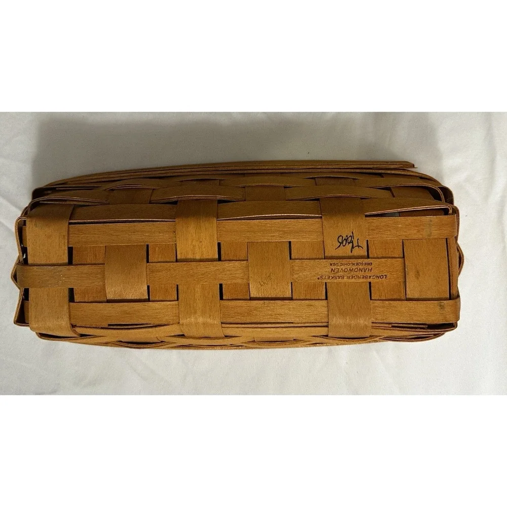Longaberger 1995 Cracker Basket With Wooden Divider‎